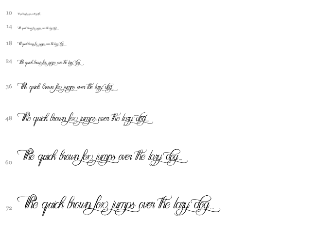 Heart Romance font waterfall